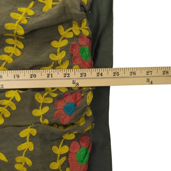 Nikka Strapless Floral Embroidered Top Mini Dress Womens Size 4 Side Zip - Picture 7 of 16